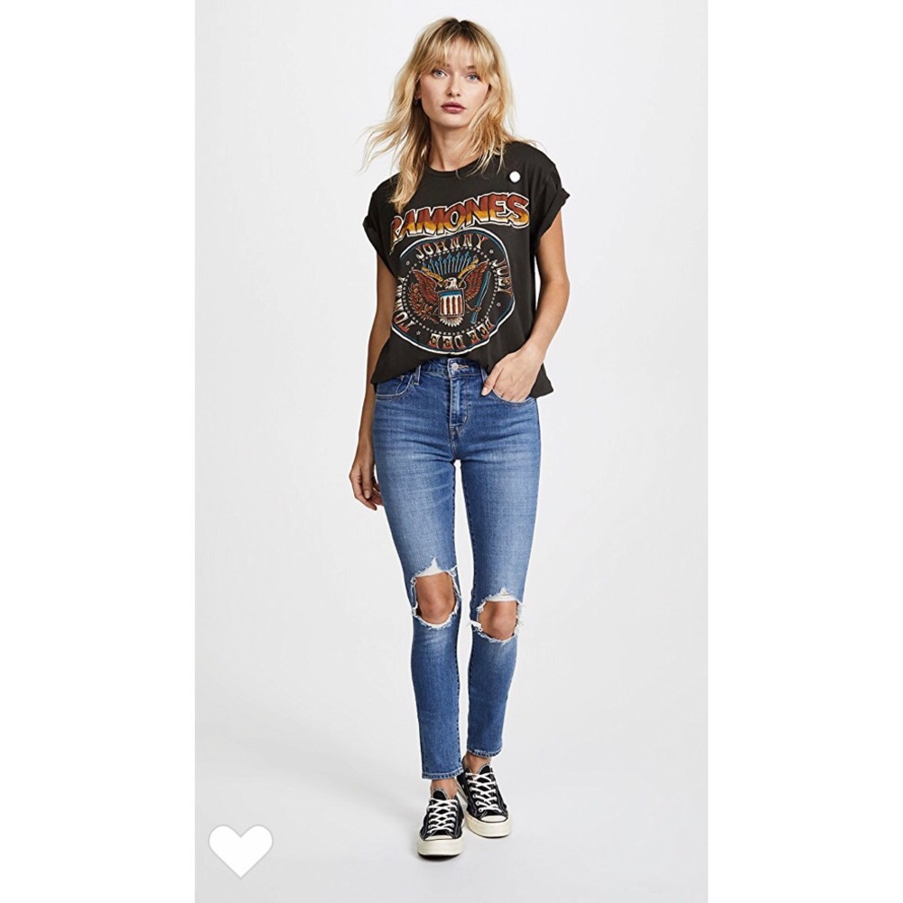Levi’s 721 Distressed High Rise Skinny Jeans